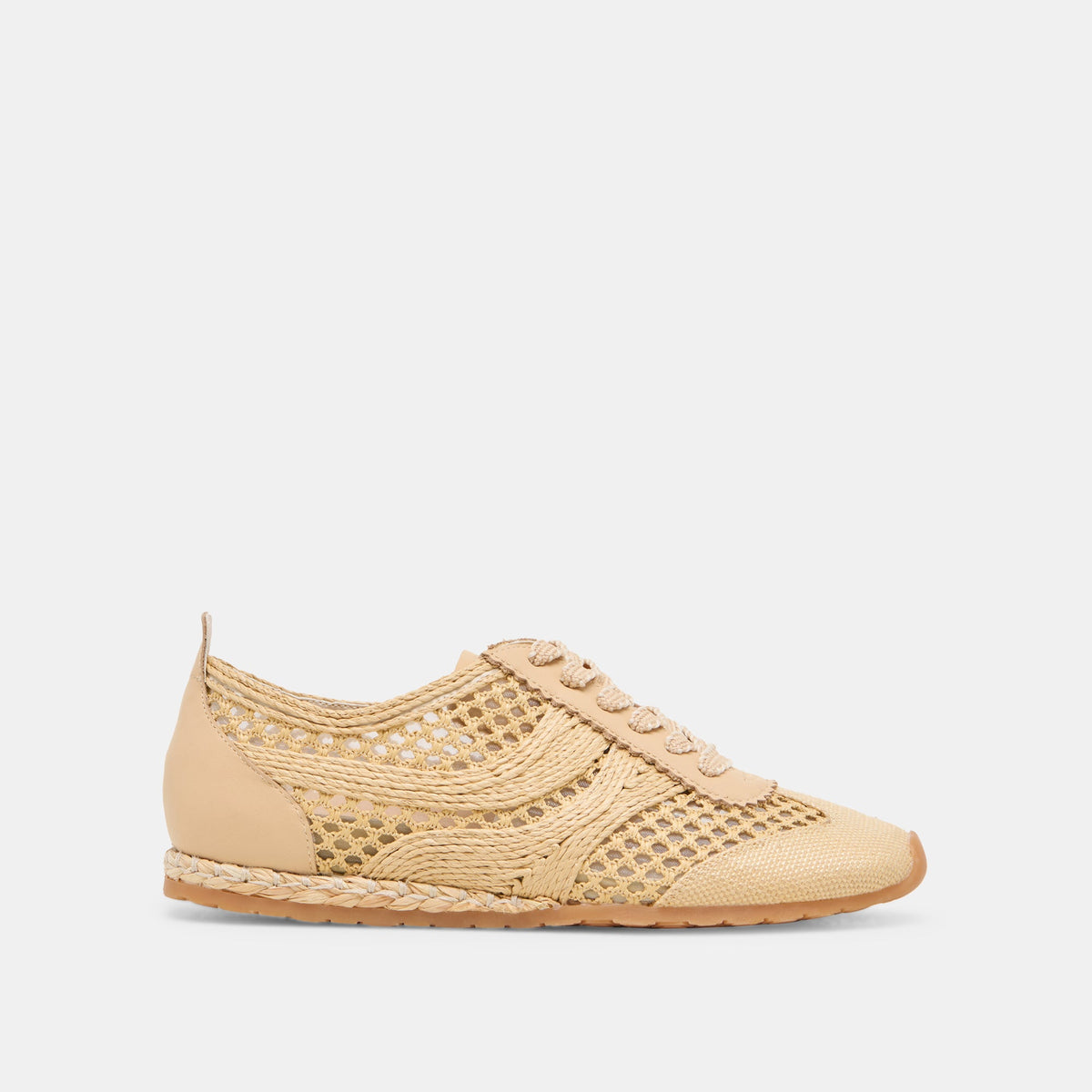 Dolce Vita Dream Lt Natural Woven Raffia Sneakers
