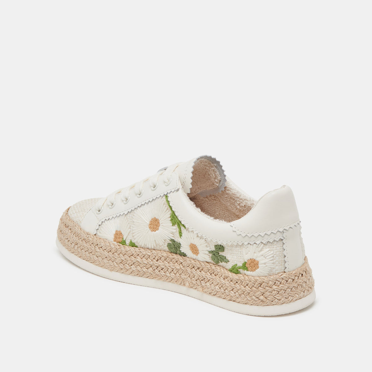 Dolce Vita AZALIA SNEAKERS WHITE FLORAL RAFFIA