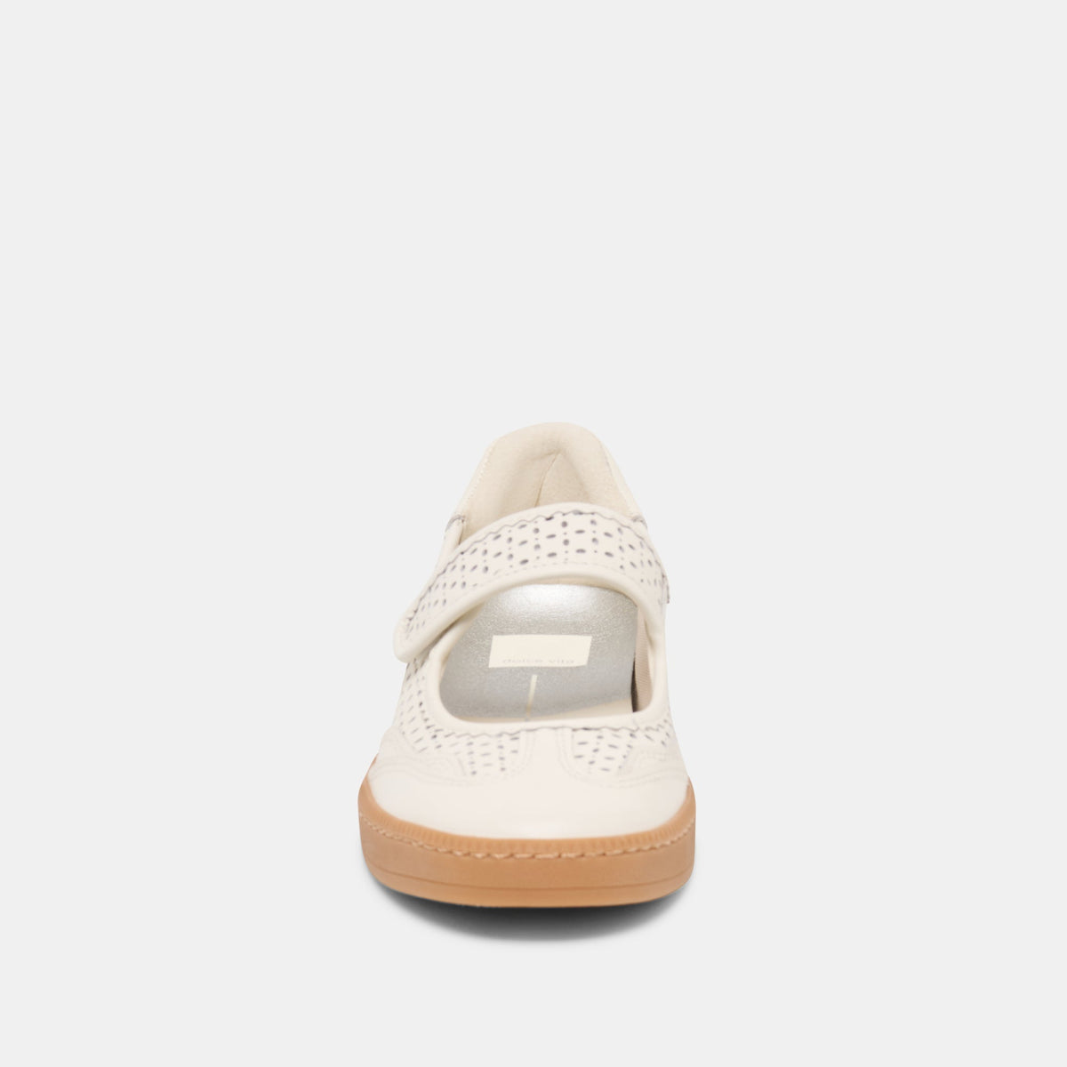 Dolce Vita Nanet White Perforated Leather Sneakers
