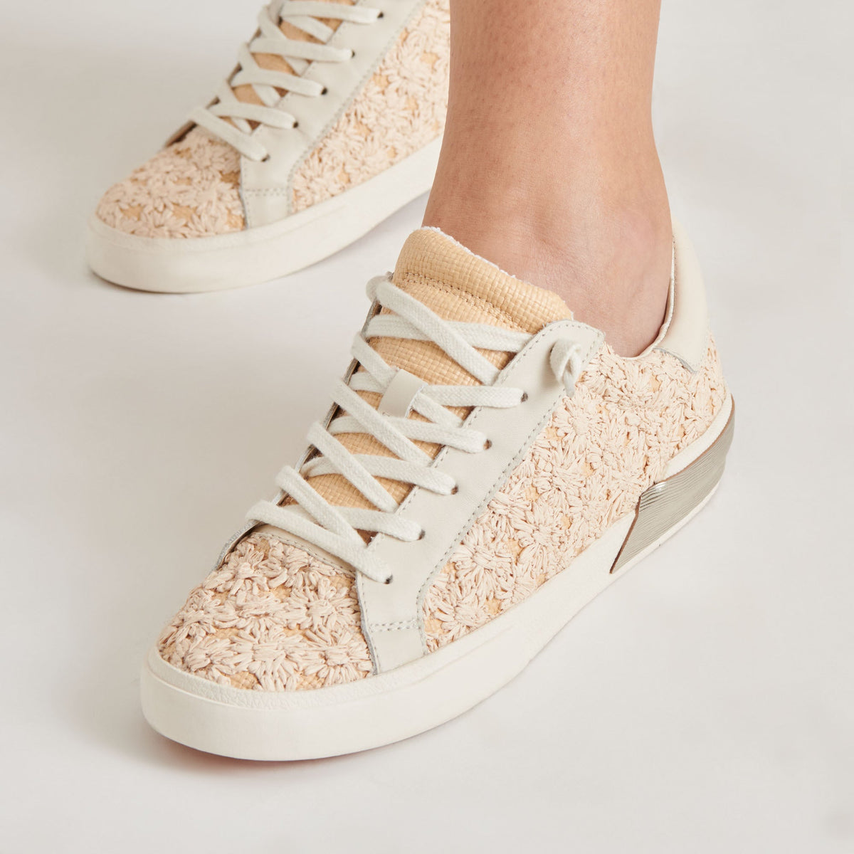 Dolce Vita ZINA FLORAL SNEAKERS CREME FLORAL RAFFIA