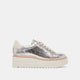 SILVER CRACKLED LEATHER