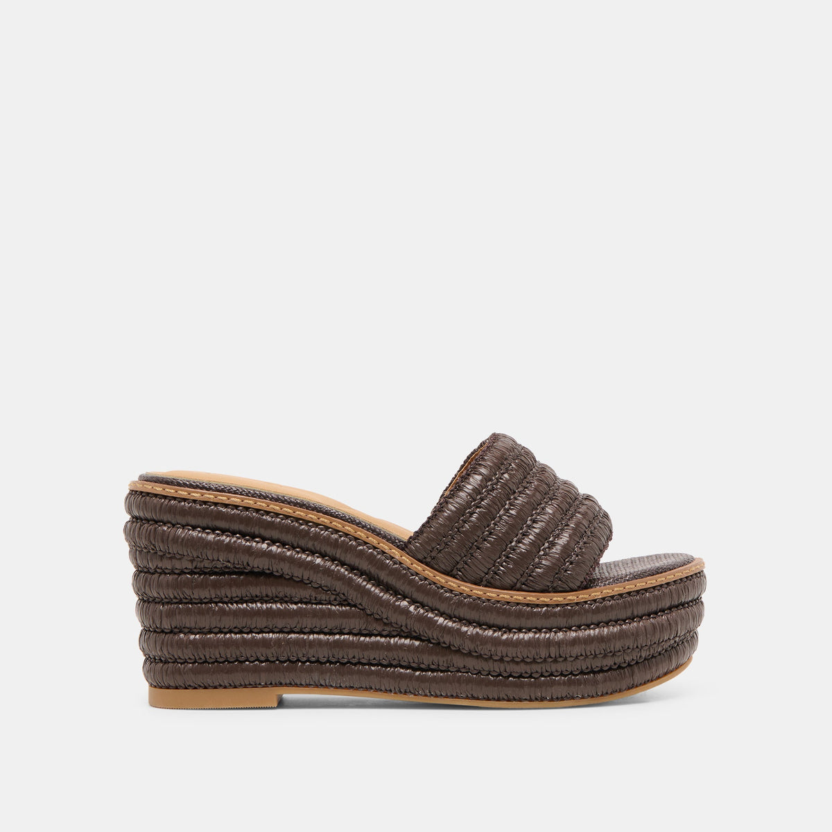 Dolce Vita Throne Chocolate Raffia Wedges