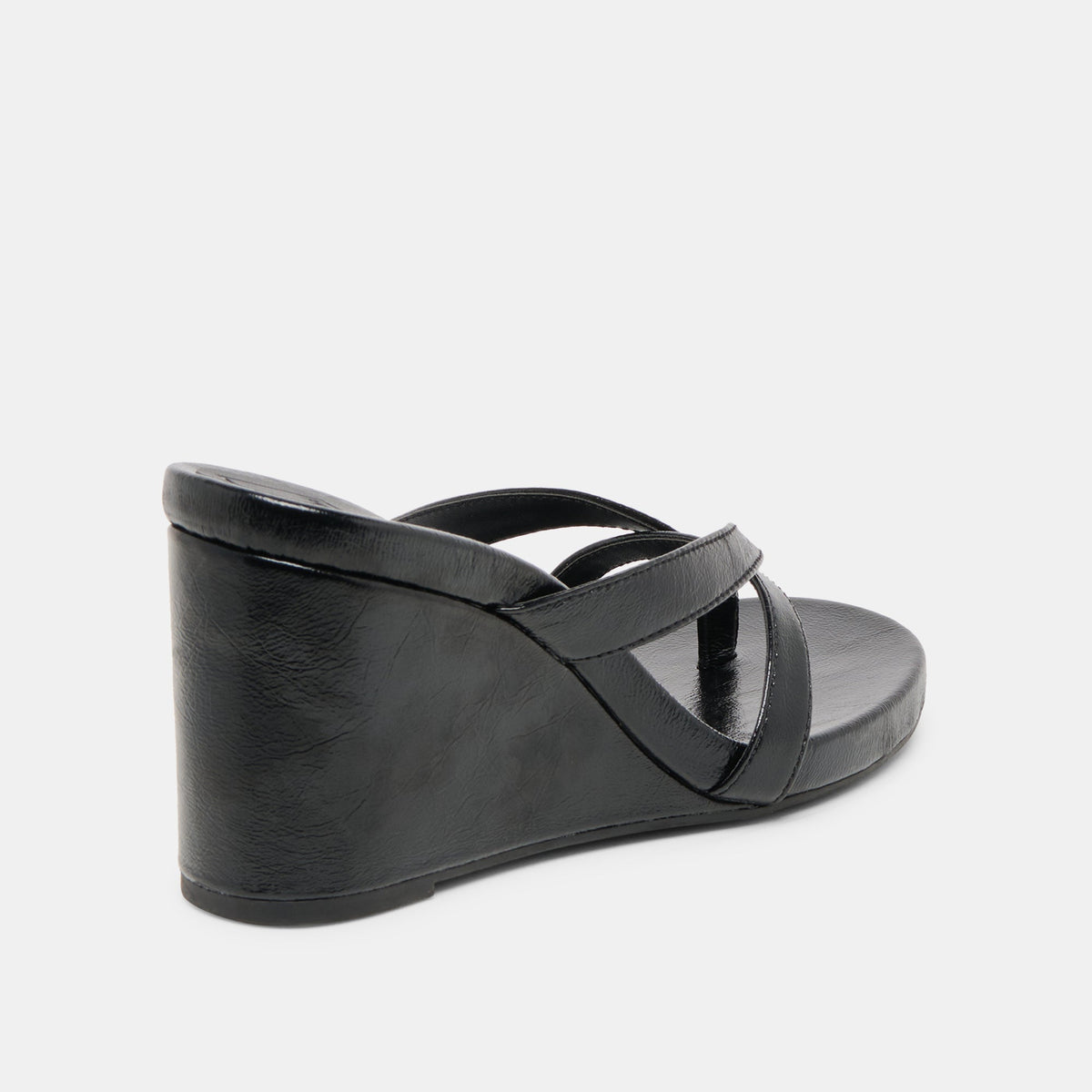 Dolce Vita Helan Black Leather Wedges
