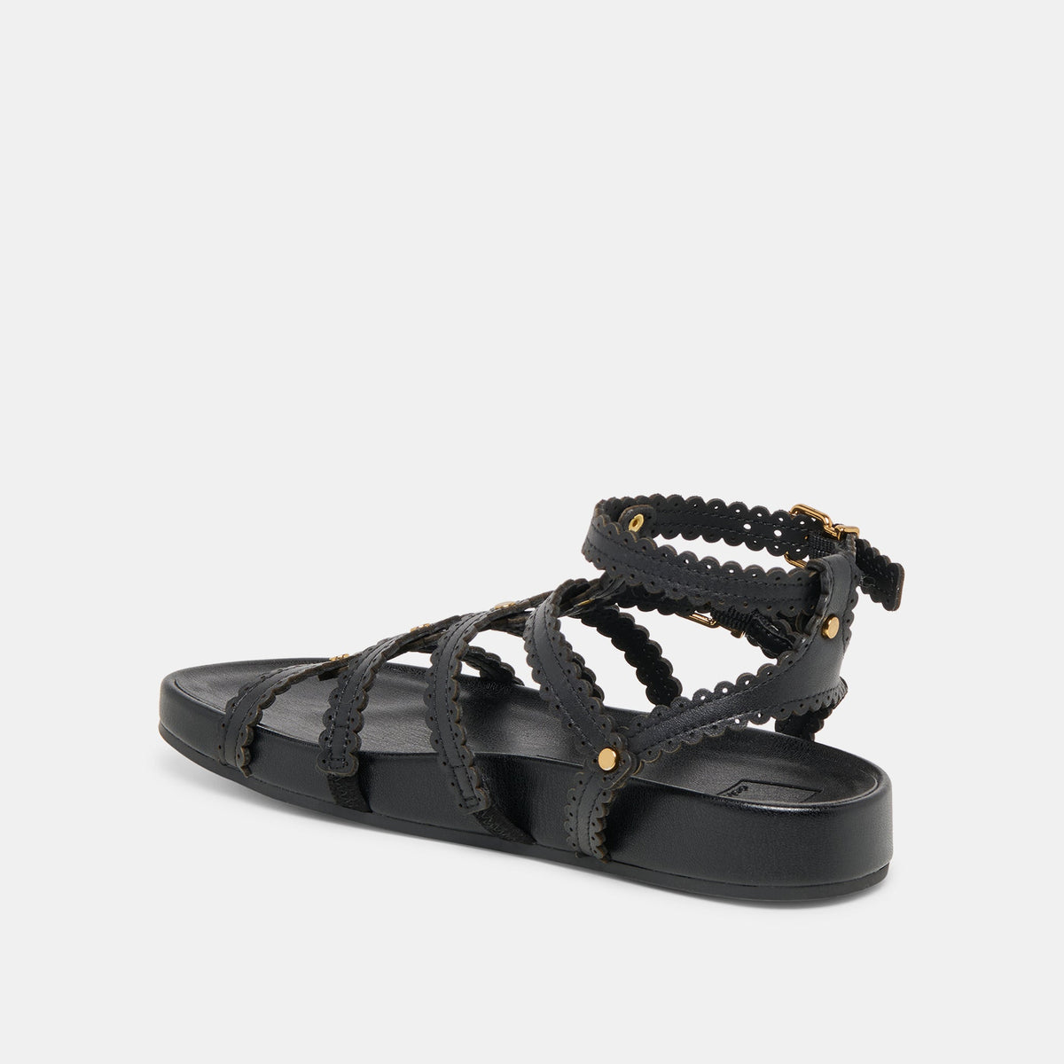 Dolce Vita Susana Black Leather Sandals