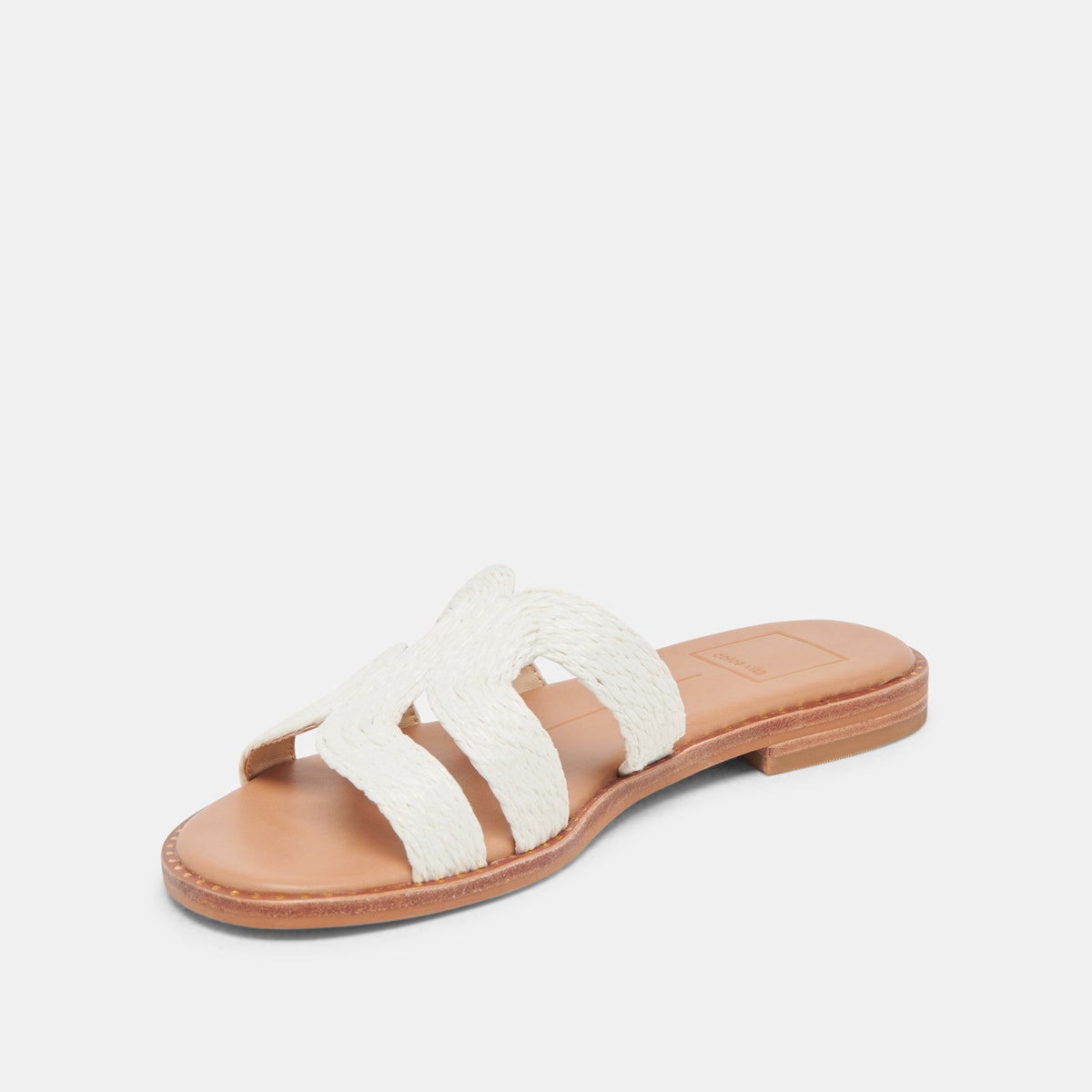 Dolce Vita EMON WIDE SANDALS WHITE RAFFIA