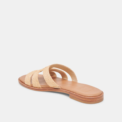Dolce Vita EMON WIDE SANDALS LT NATURAL RAFFIA