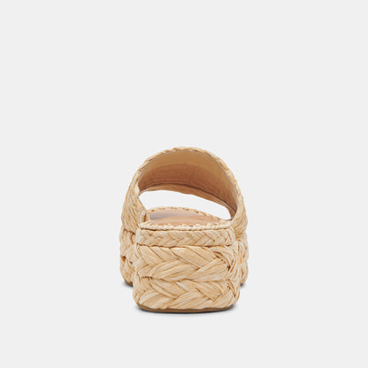 Dolce Vita Chavi Sandals in Lt. Natural Raffia - Dolce Vita Shoes