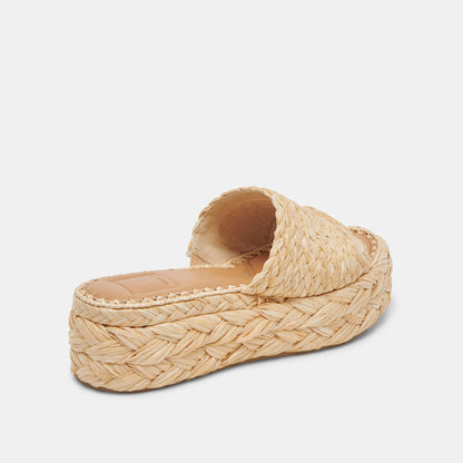 Dolce Vita Chavi Sandals in Lt. Natural Raffia - Dolce Vita Shoes