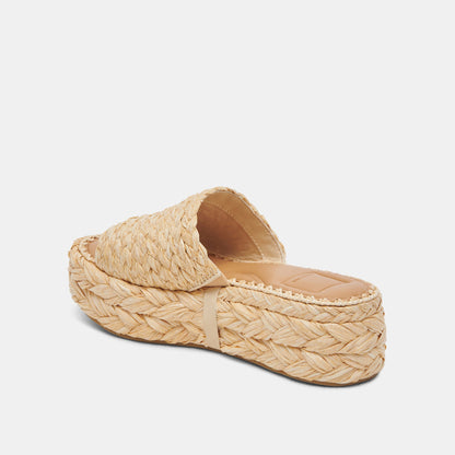 Dolce Vita Chavi Sandals in Lt. Natural Raffia - Dolce Vita Shoes