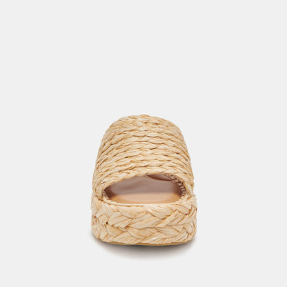 Dolce Vita Chavi Sandals in Lt. Natural Raffia - Dolce Vita Shoes