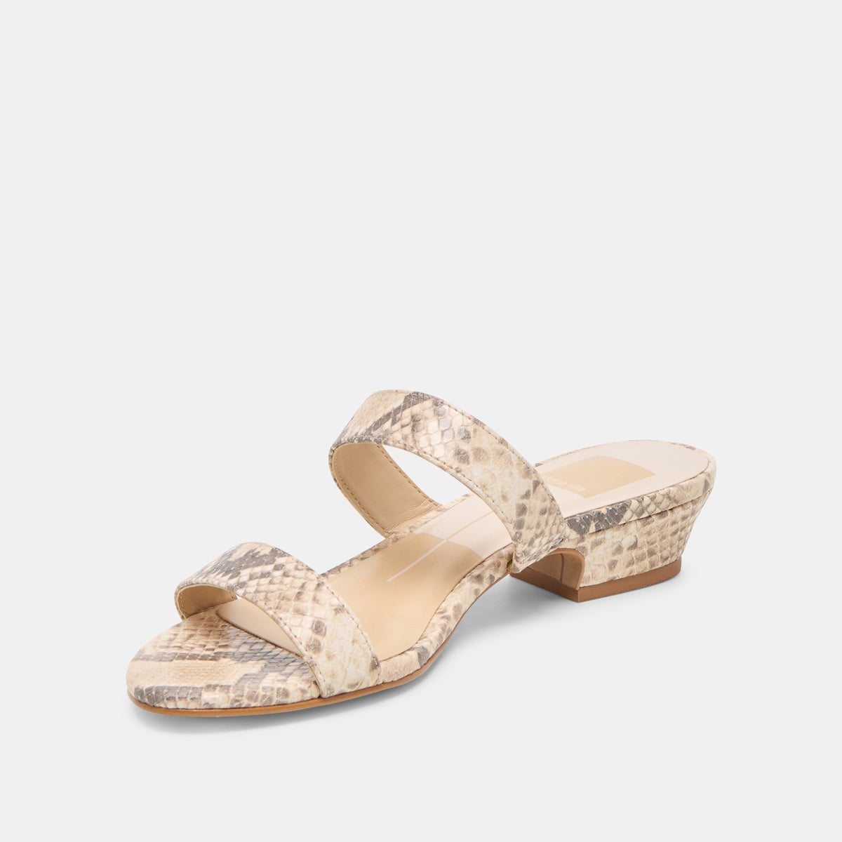 Dolce Vita Kamile Natural Snake Embossed Leather Sandals