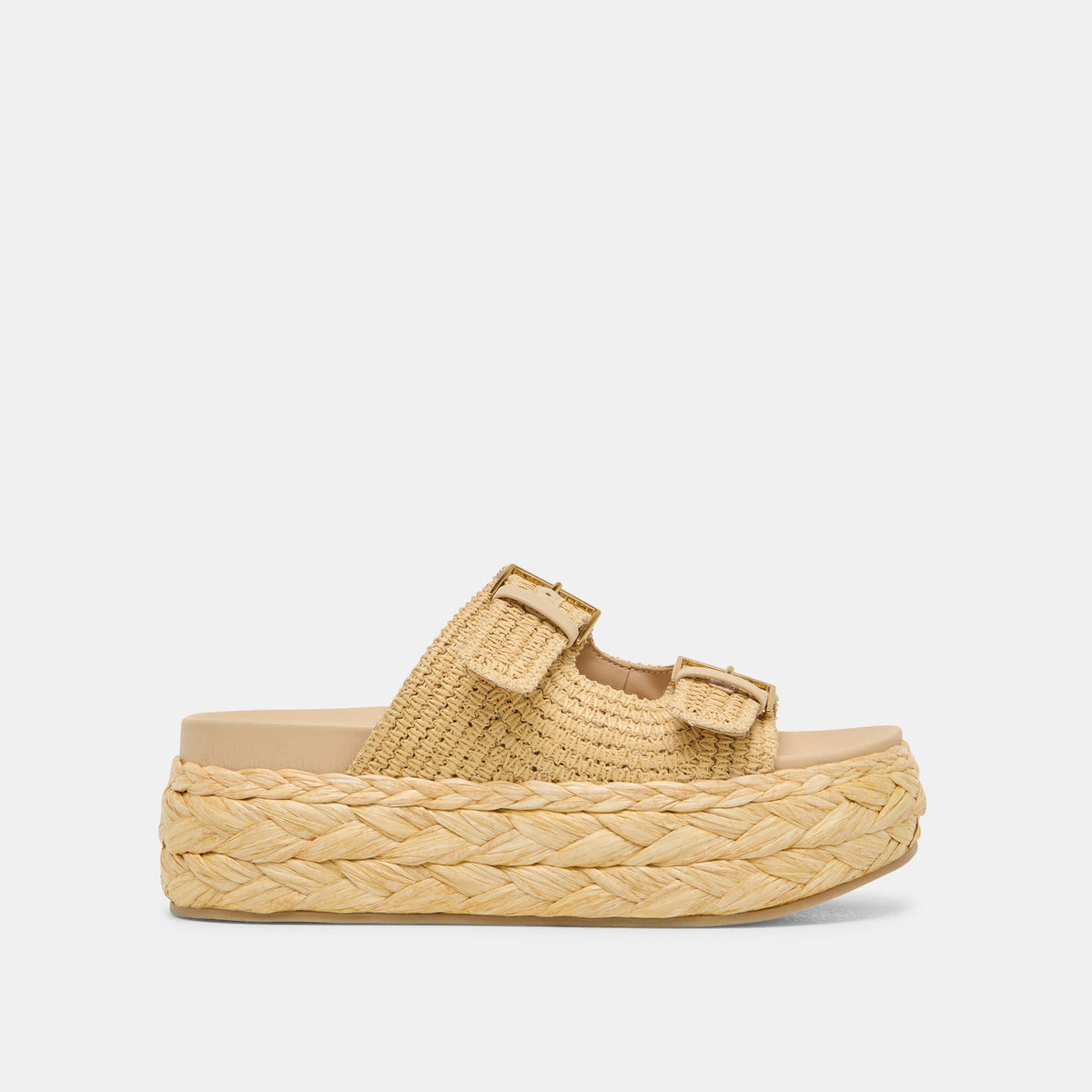 Dolce Vita Falyn Lt Natural Woven Raffia Sandals
