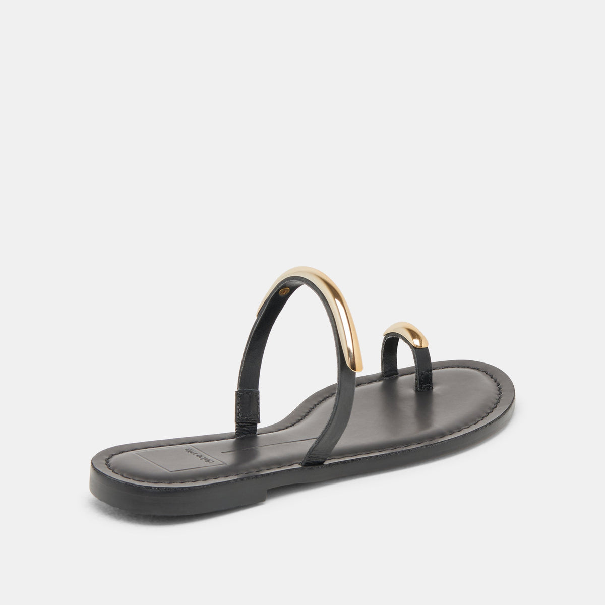 Dolce Vita WINK WIDE SANDALS BLACK LEATHER