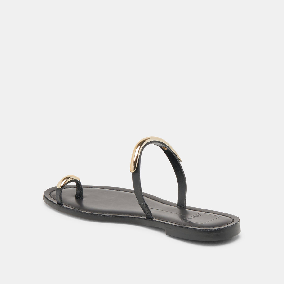 Dolce Vita WINK WIDE SANDALS BLACK LEATHER