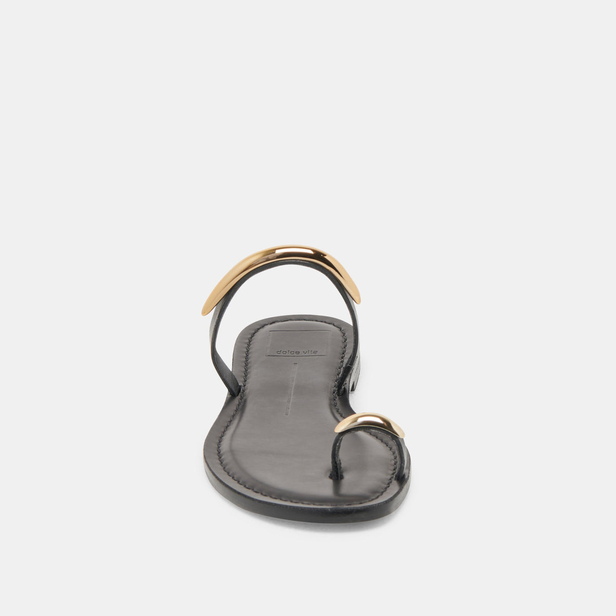 Dolce Vita WINK WIDE SANDALS BLACK LEATHER