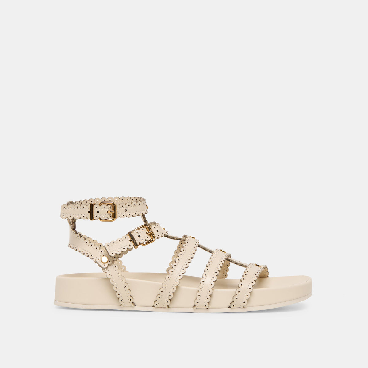 Dolce Vita Susana Creme Leather Sandals