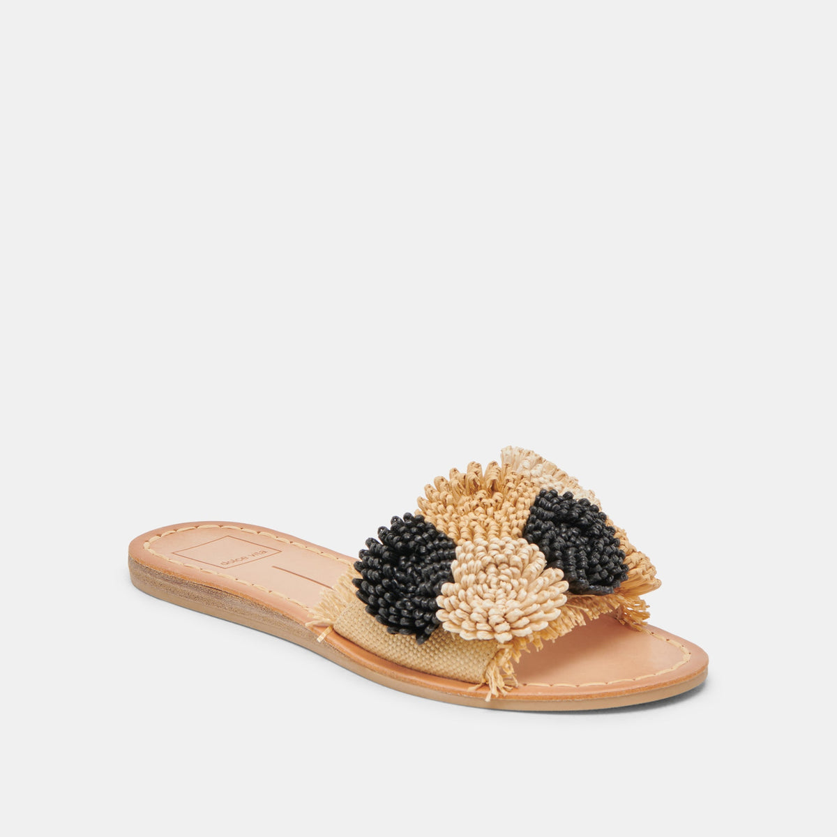 Dolce Vita DANELA SANDALS BLACK NATURAL RAFFIA