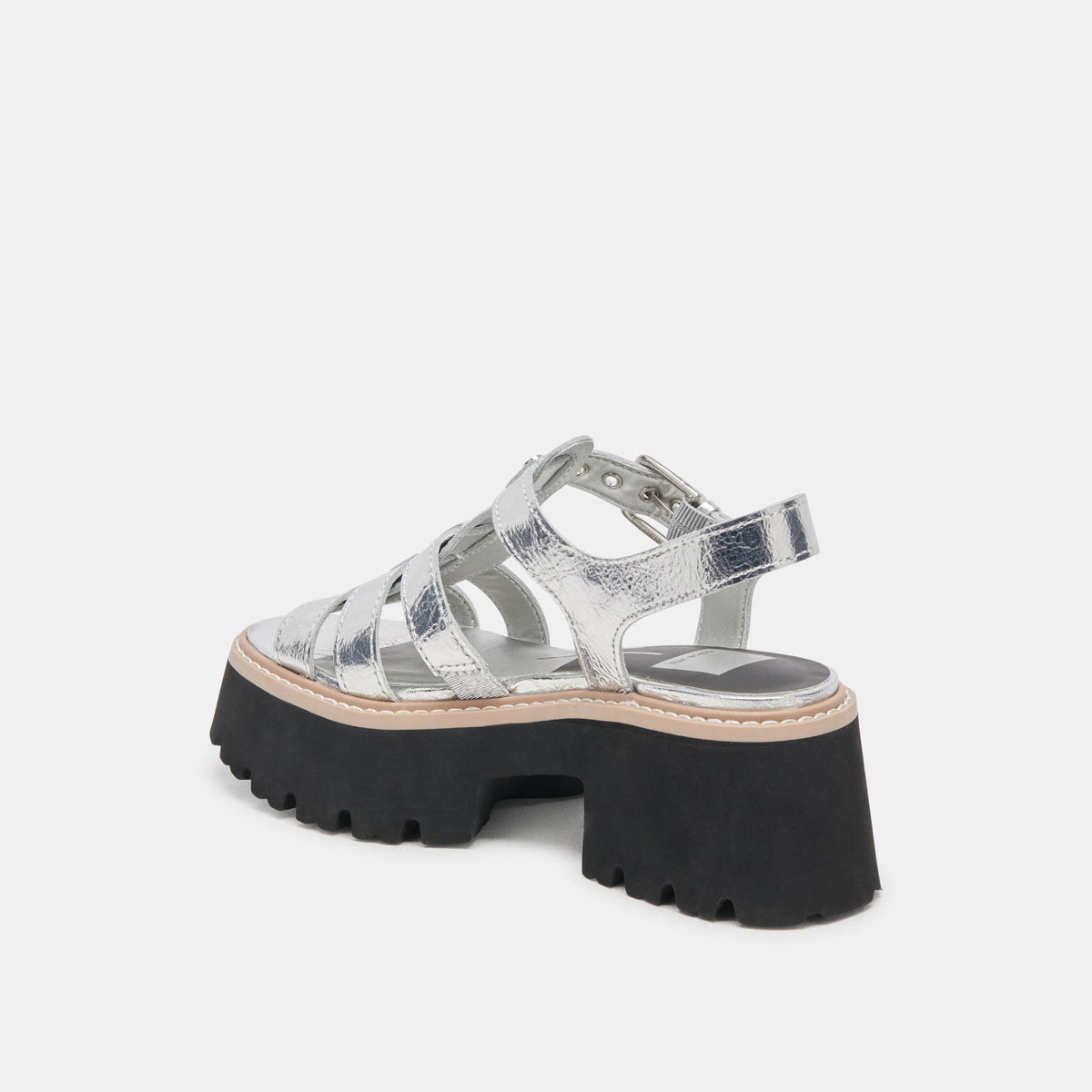 Dolce Vita LATICE SANDALS SILVER DISTRESSED LEATHER