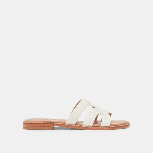 Dolce Vita EMON SANDALS WHITE RAFFIA