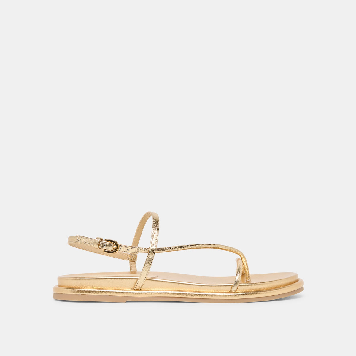 Dolce Vita Dom Gold Distressed Leather Sandals