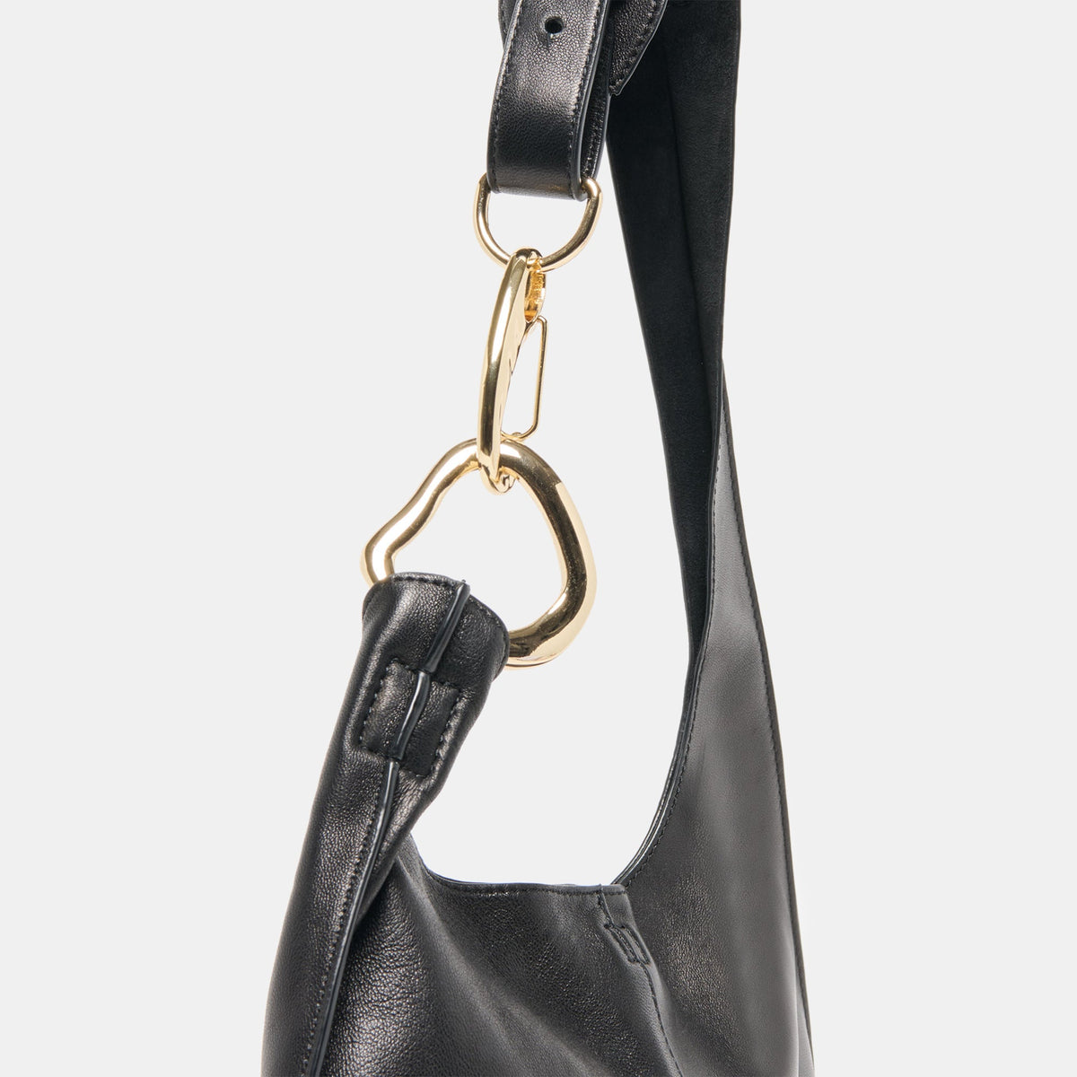 Dolce Vita Johnnie Black Leather Shoulder Bag