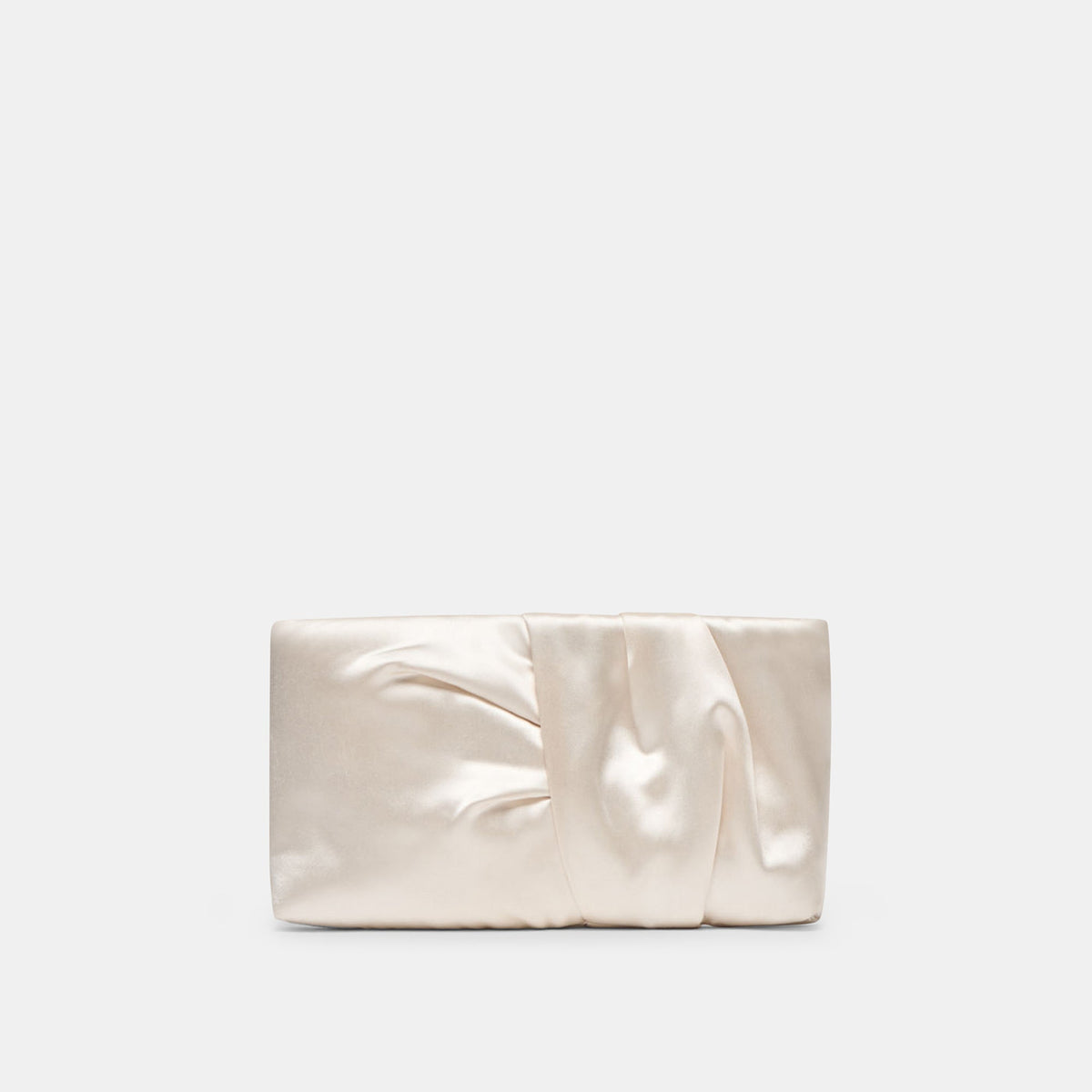 Dolce Vita Rozey White Satin Clutch