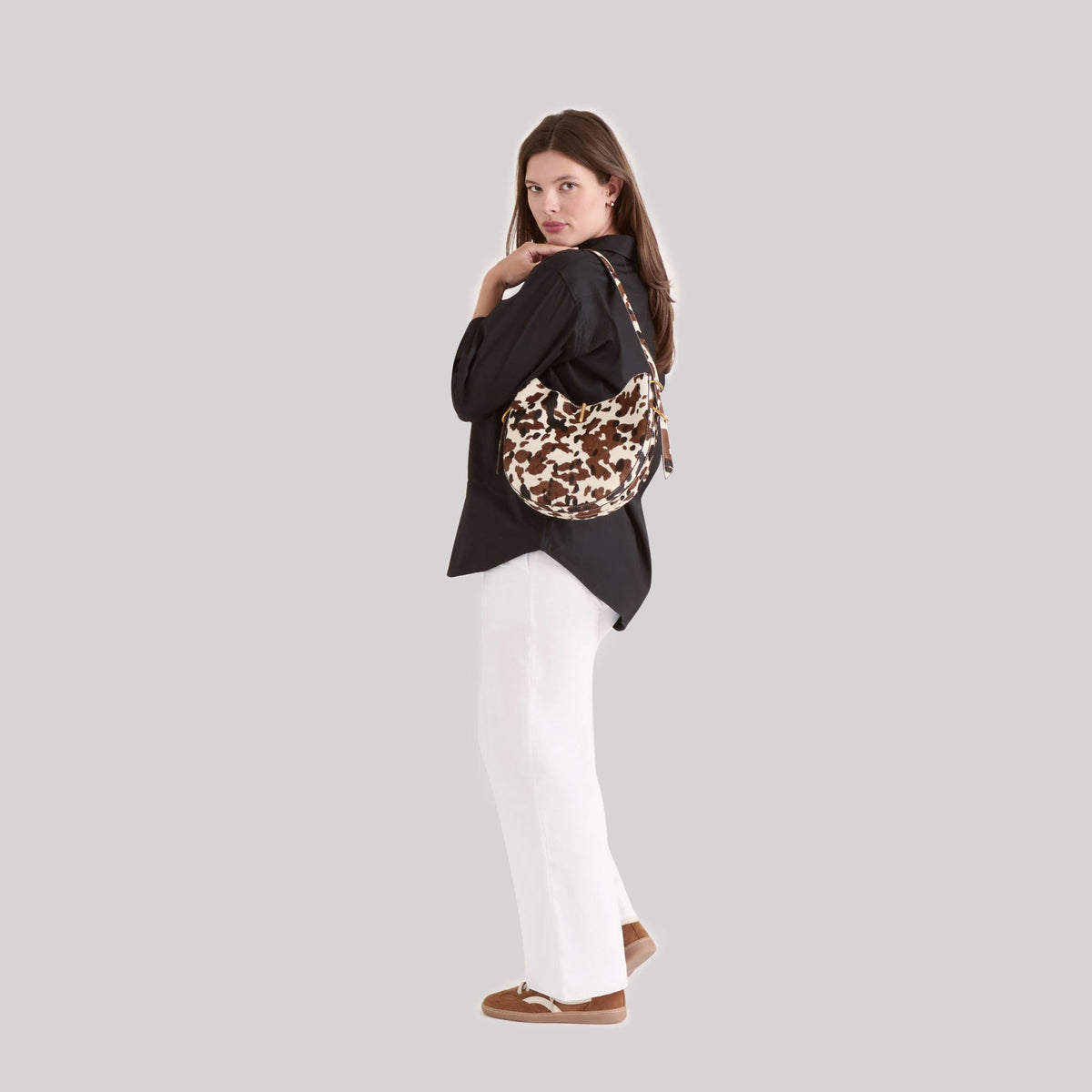 Dolce Vita Bree Cocoa Calf Hair Shoulder Bag