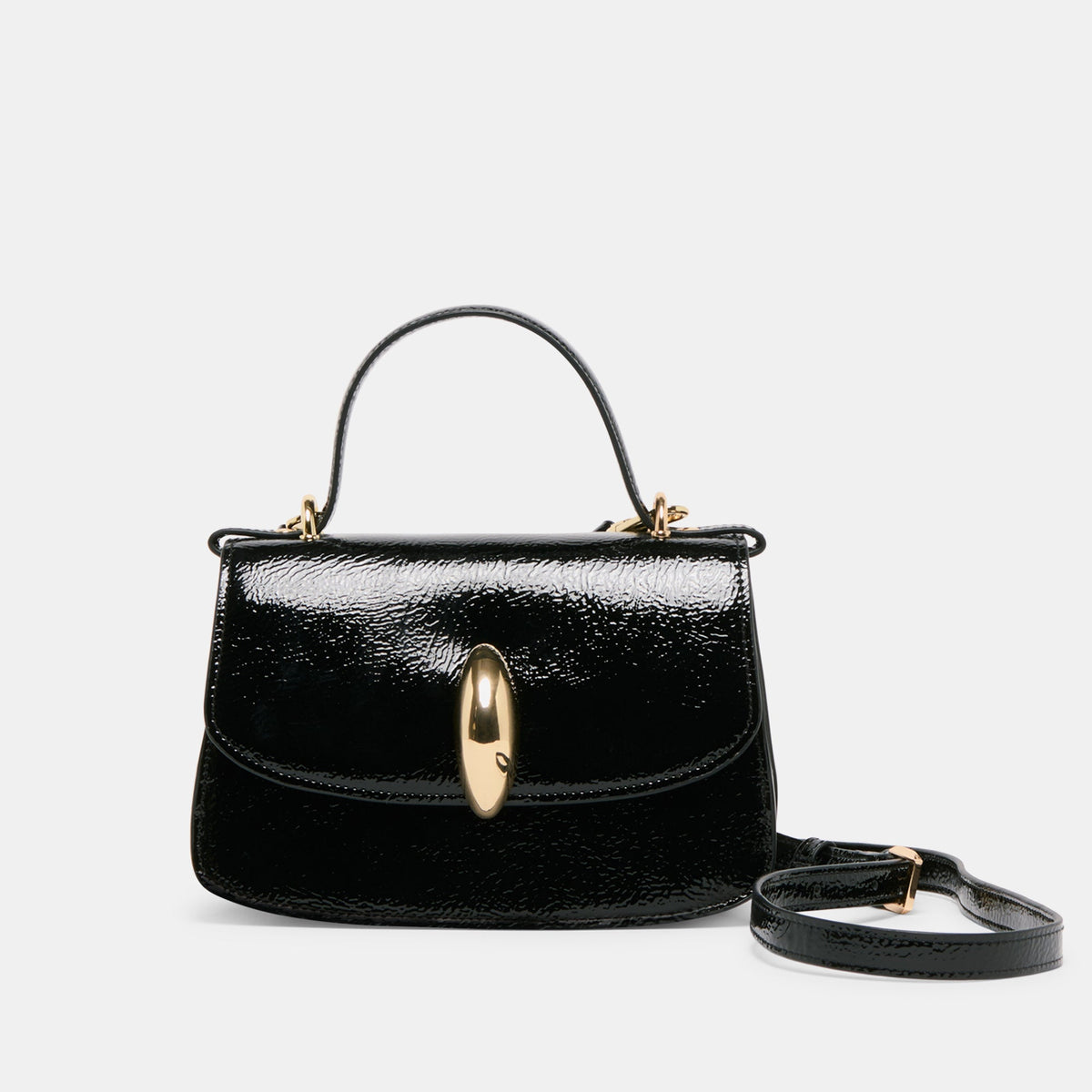 Dolce Vita Lucia Black Crackled Stella Crossbody