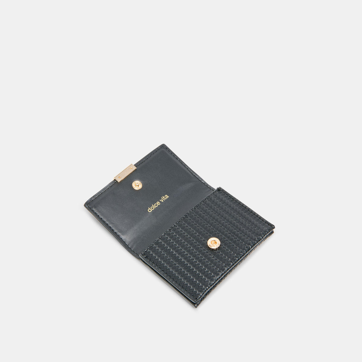 Dolce Vita Mini-Me Black Woven Stella Wallet