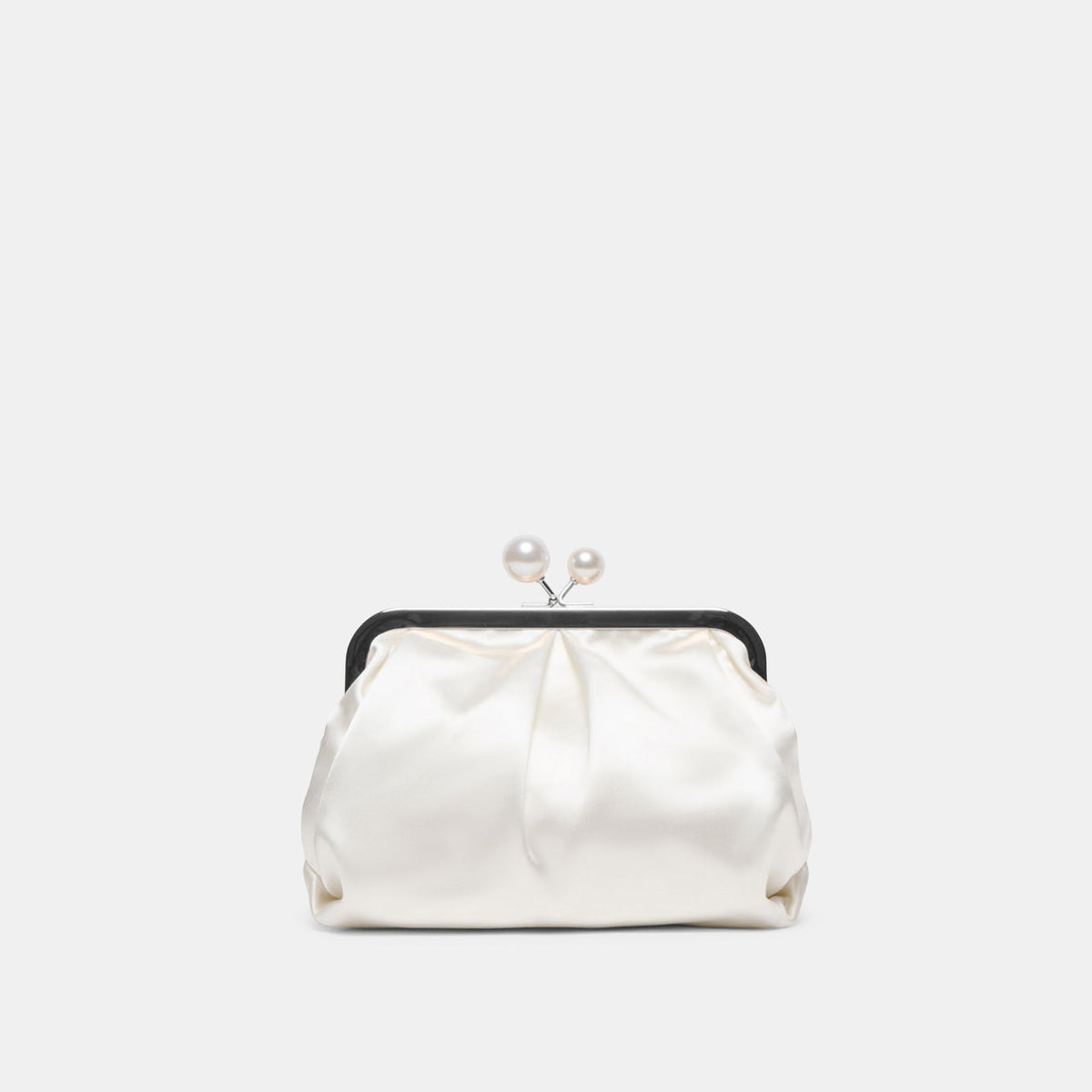 Dolce Vita Kendall White Satin Clutch