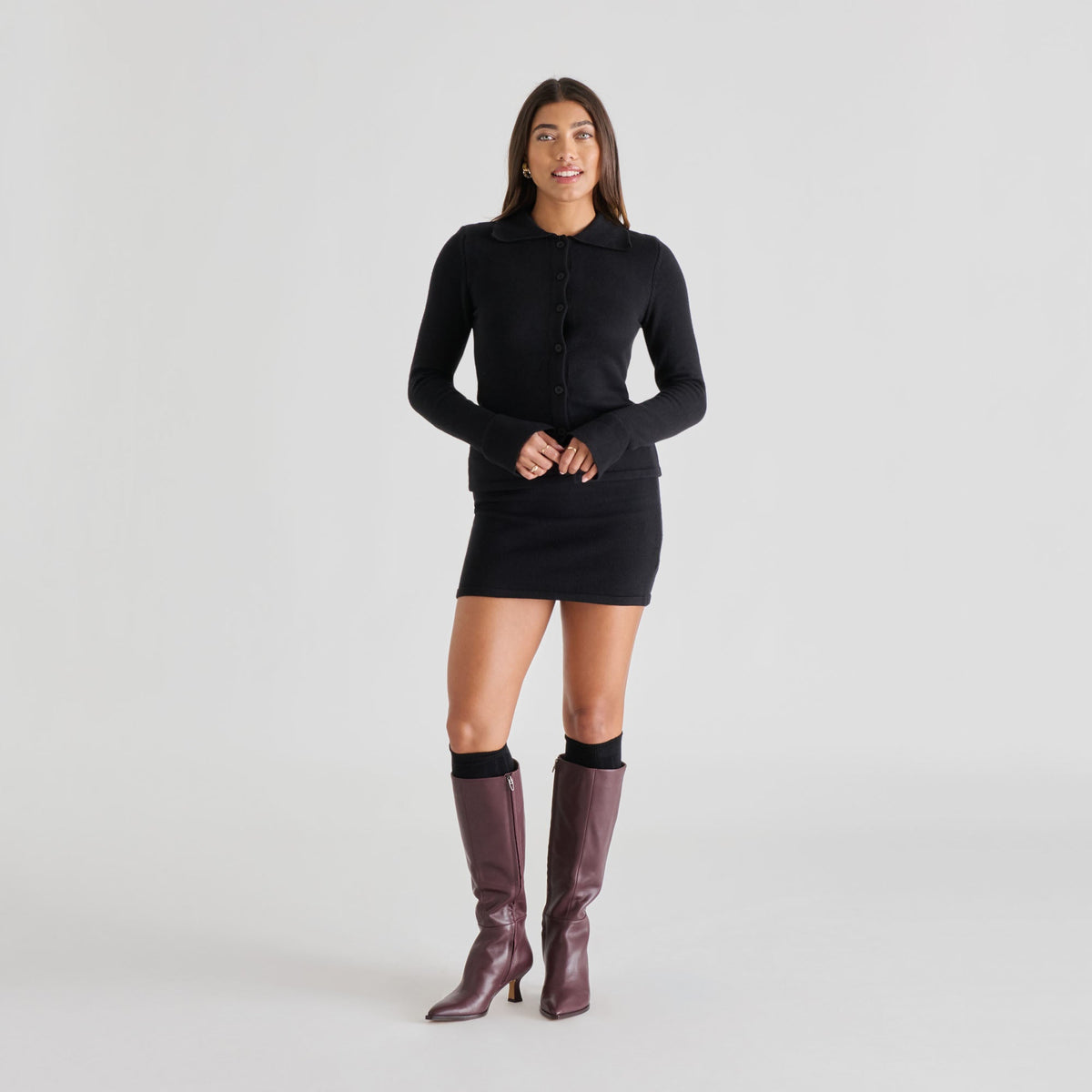 Dolce Vita Knee High Black Socks