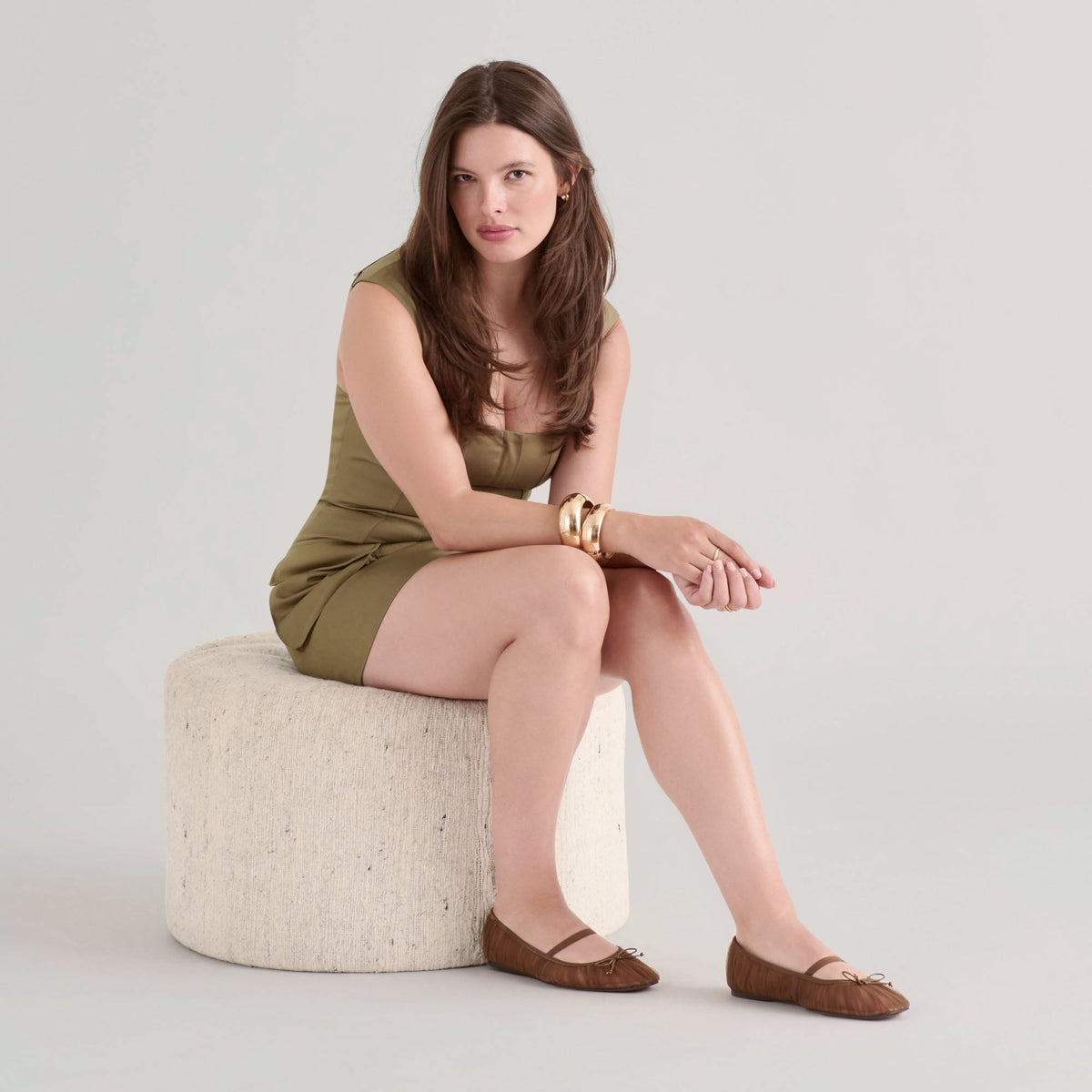 Dolce Vita Raeven Mid Brown Tulle Ballet Flats