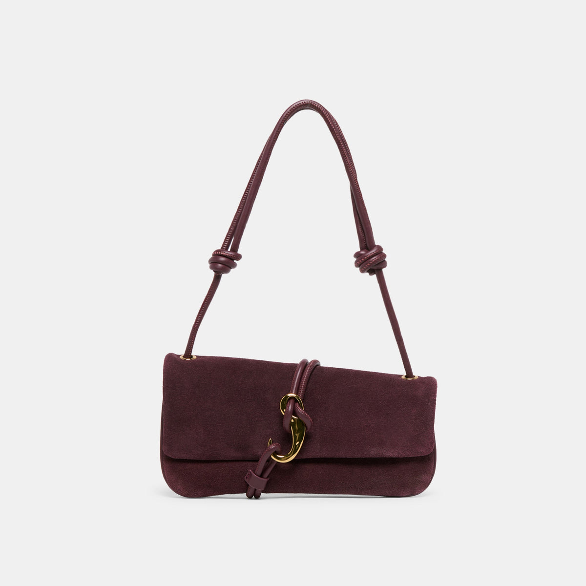 Dolce Vita Alice Burgundy Suede Shoulder Bag