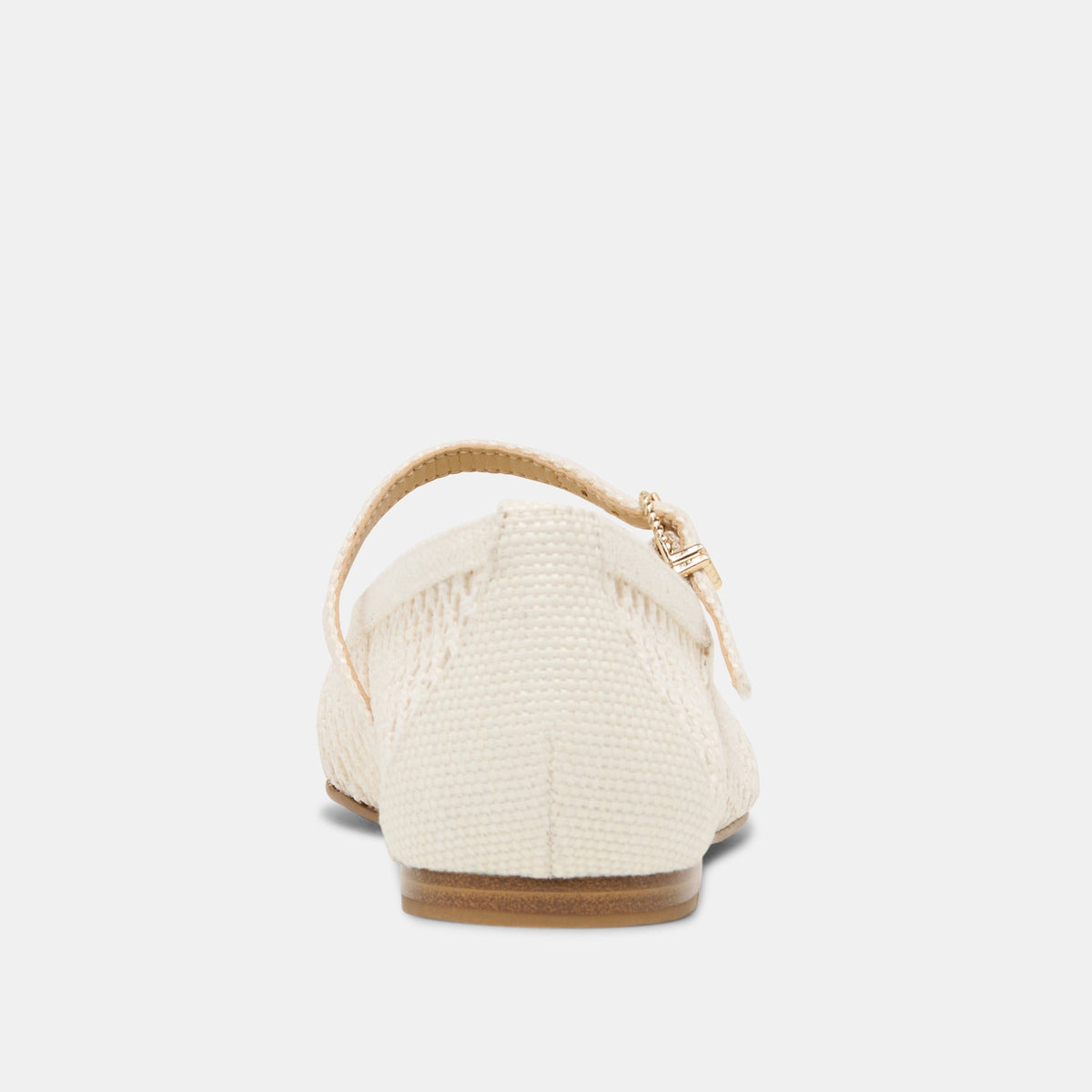 Dolce Vita Reyes White Woven Raffia Ballet Flats
