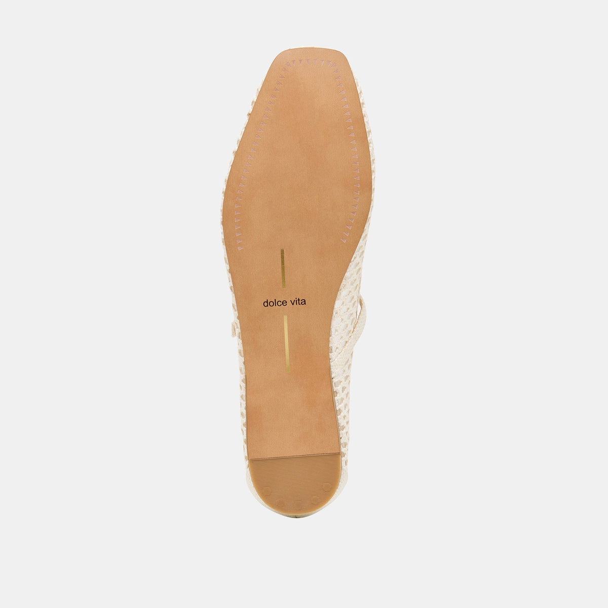 Dolce Vita Reyes White Woven Raffia Ballet Flats
