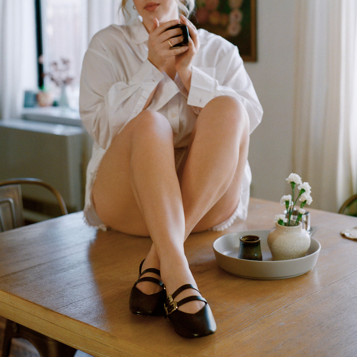 Dolce Vita BAYLEE BALLET FLATS BLACK LEATHER